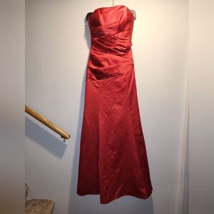 Alfred Angelo Strapless Lipstick Red Gown Dress 6